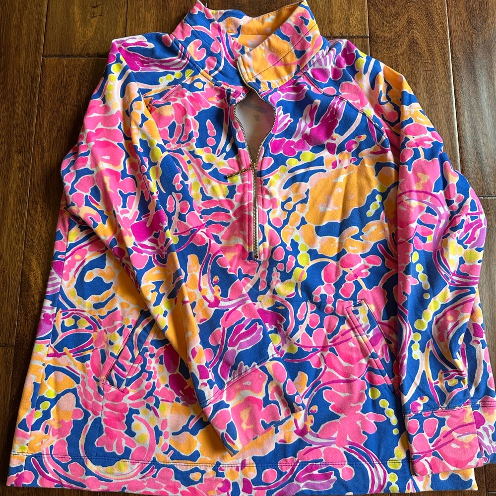 Lilly Pulitzer Brilliant Blue Catch and Release Skipper Popover